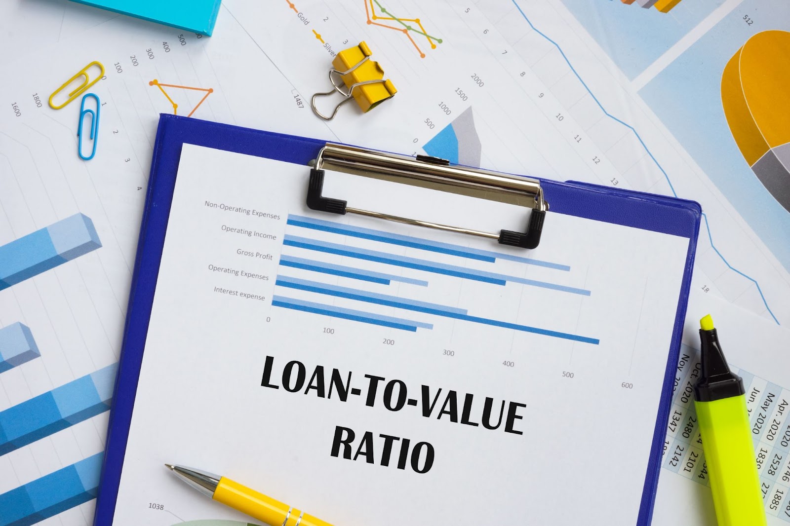 Clipboard with a piece of paper that says “loan to value ratio